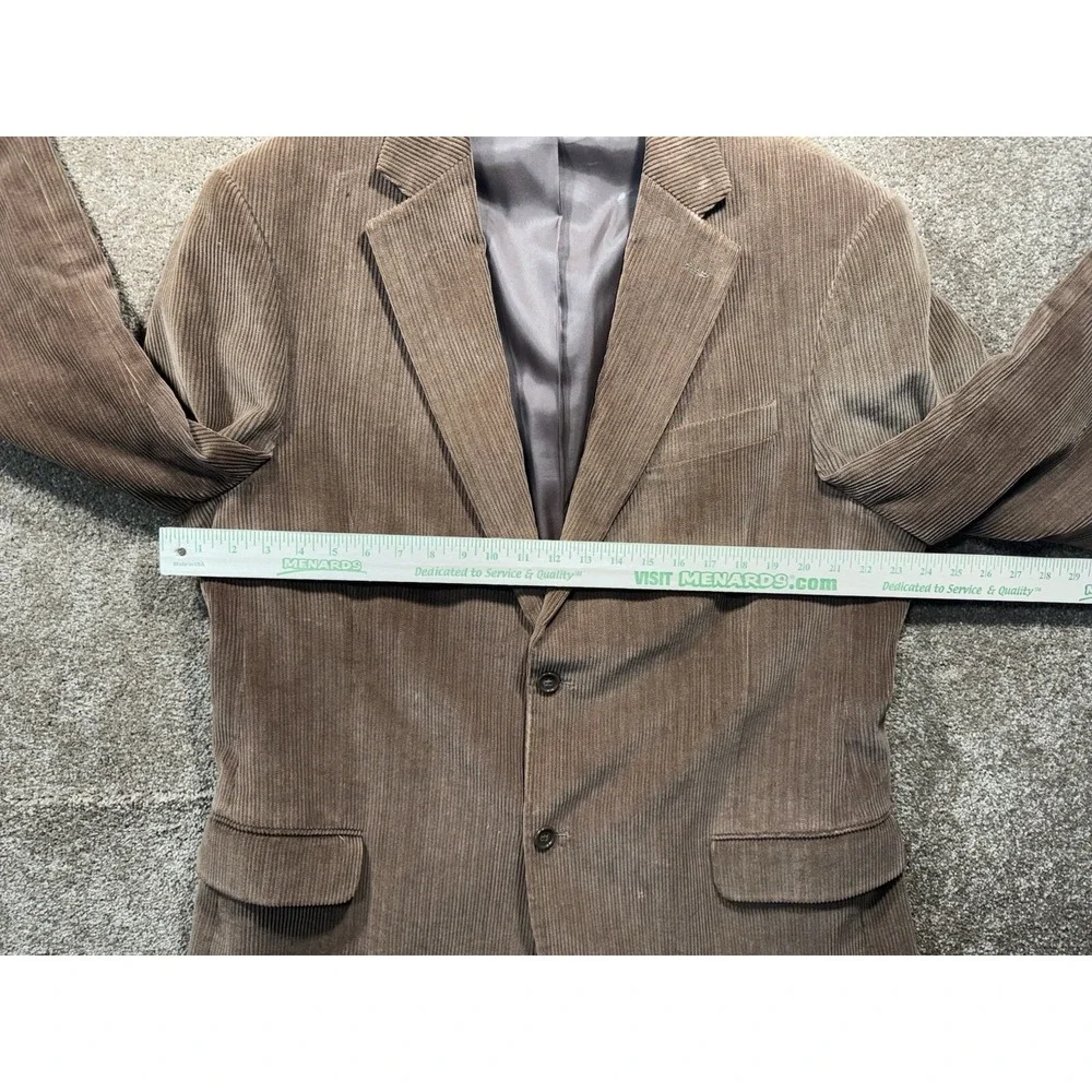 DOCKERS 44L Brown Corduroy Blazer Jacket‎ Sport Coat Single Breasted Professor